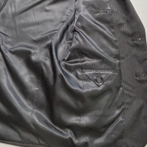 Burberrys Blazer Suit Jacket Sport Coat Gray Pinstripe Size 40R - Picture 14 of 16